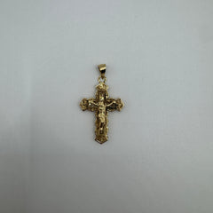 Pendente croce con zirconi oro