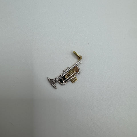 Pendente tromba bicolor oro