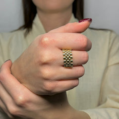 Anello catena oro