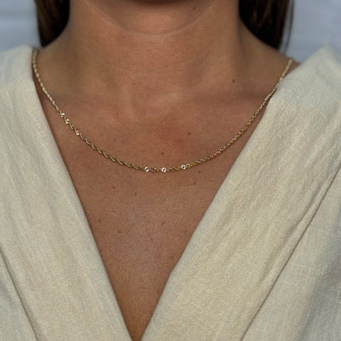 Collana fune americana slim oro