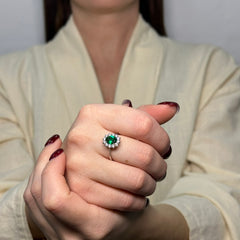 Anello Kate con zirconi oro