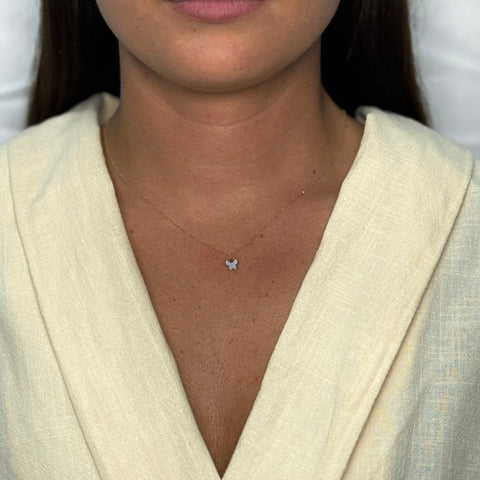 Collana rollò con farfalla oro