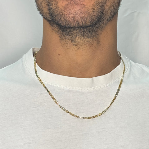 Collana groumette bicolor oro