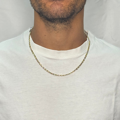 Collana cerini bicolor oro