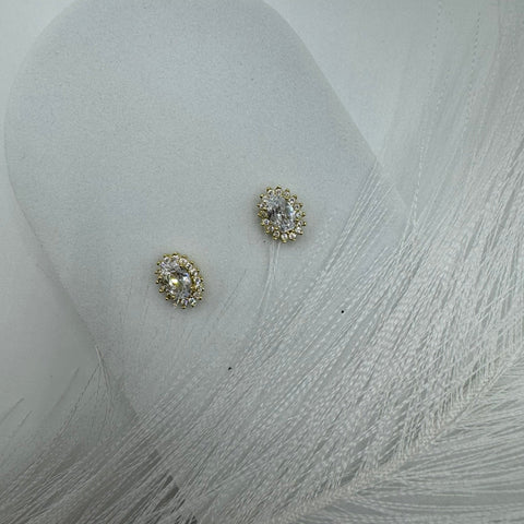 Orecchini Kate azzurro zirconi e oro