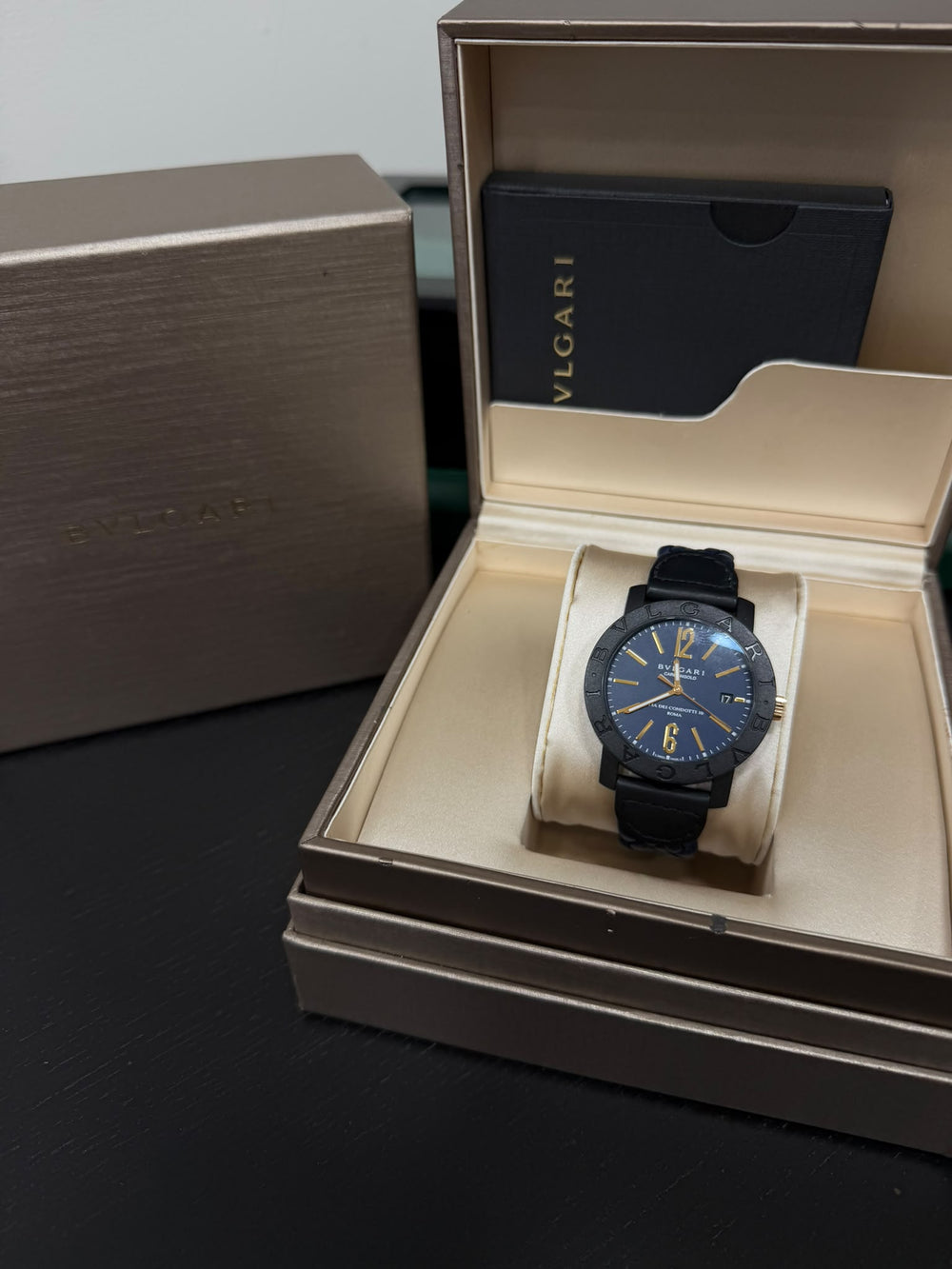 BVLGARI CARBON GOLD "BLUE" BB40CL