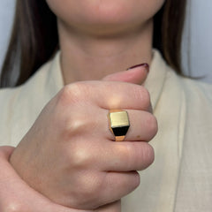 Anello scudo oro