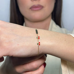 Bracciale ciliegine bimbi oro