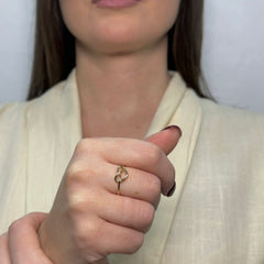 Anello cuore infinito oro