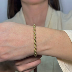 Bracciale fune oro