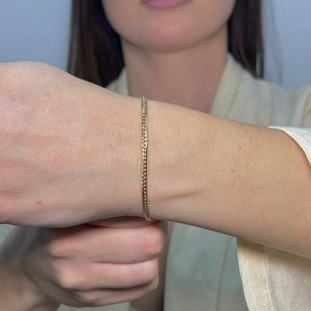 Bracciale groumette stretta oro