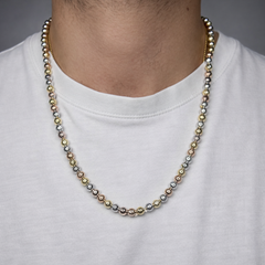 Collana sfere milleluci multicolor oro