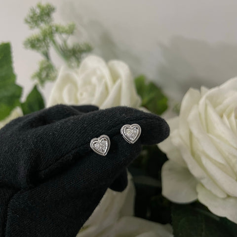 Orecchini cuore oro e diamanti