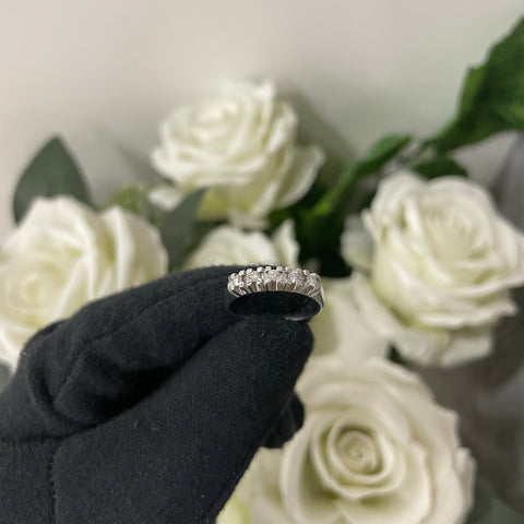 Anello semi veretta G-H/IF-VVS oro e diamanti