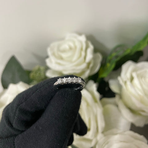 Anello 5 diamanti G-H/VS oro e diamanti