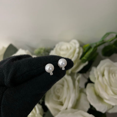 Orecchini perla oro e diamanti