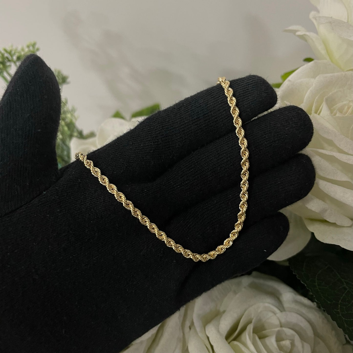 Collana fune media oro