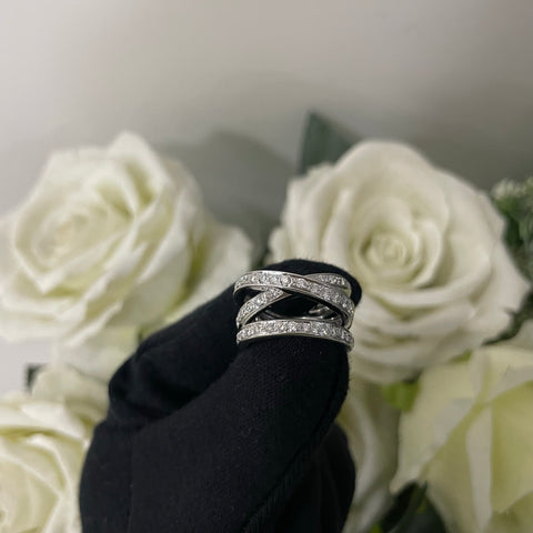 Anello fasce oro e diamanti